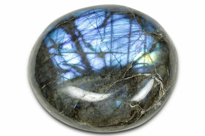 Flashy, Polished Labradorite Palm Stone - Madagascar #334248